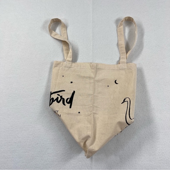 CATBIRD NYC Classic Cotton Tote Bag 14" x 15" Jewelry as Poetry Swan Heart Tote - Picture 3 of 16